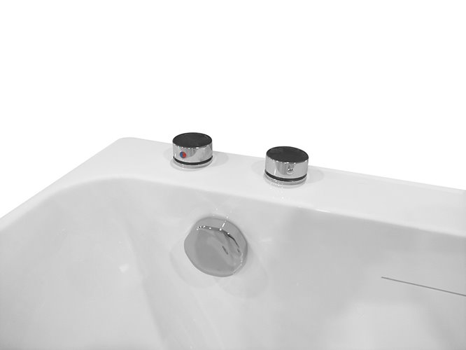 Przyścienna wanna z hydromasażem prostokątna konglomerat 170x80 cm MO-1803B