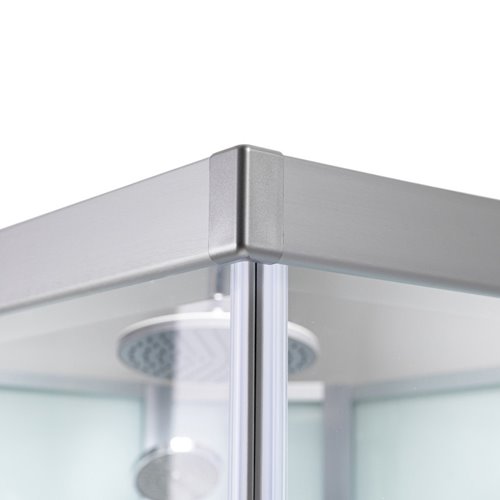 Kabina prysznicowa zabudowana prostokątna profil szczotkowany 120x80 Alma Prawa