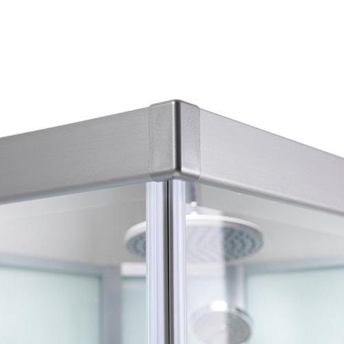 Kabina prysznicowa zabudowana prostokątna profil szczotkowany 120x80 Alma Lewa