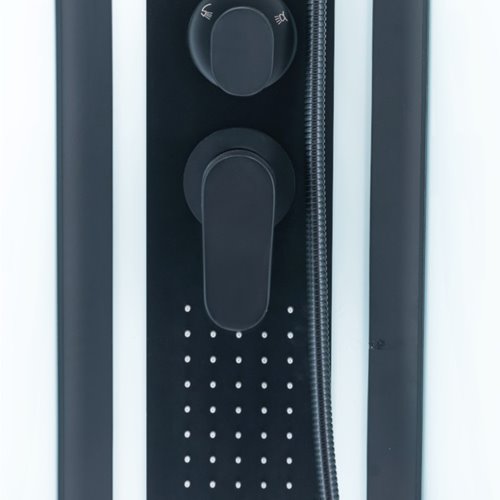 Kabina prysznicowa zabudowana na niskim brodziku prostokątna 120x80 Alma Prawa