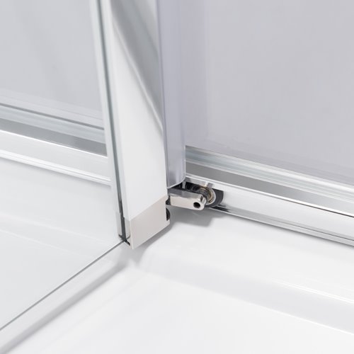 Chromowana prostokątna kabina prysznicowa Kira 120x80 drzwi rozsuwane do wewnątrz