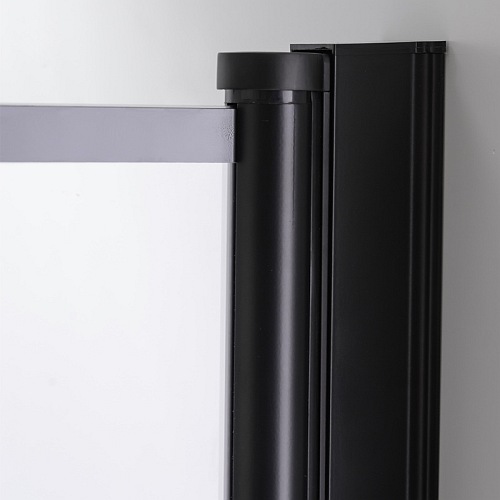 Czarna kabina prysznicowa kwadratowa loft szprosy drzwi składane 100x100 BS08C