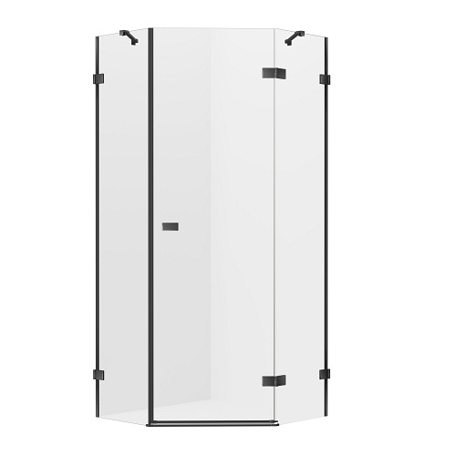 Czarna kabina pięciokątna 80x80 prawa EXK-3874 Avexa New Trendy Black
