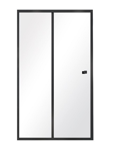 Czarne drzwi prysznicowe przesuwne 140 cm Duo Slide Black Besco