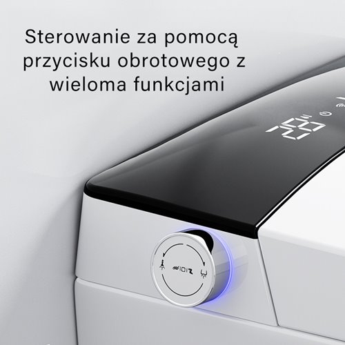 Zestaw podtynkowy wc stelaż + miska automatyczna myjąca przycisk chrom Drop
