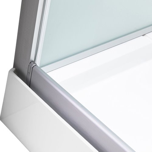 Kabina prysznicowa zabudowana prostokątna profil szczotkowany 120x80 Alma Prawa