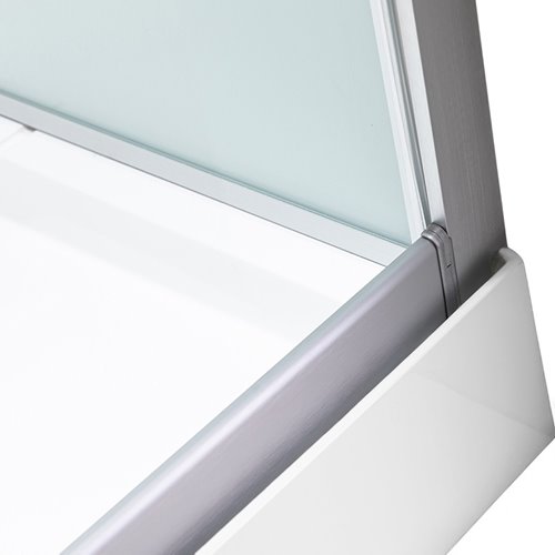 Kabina prysznicowa zabudowana prostokątna profil szczotkowany 120x80 Alma Lewa