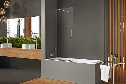 Chromowany parawan wannowy rozsuwany 110 cm Smart New Trendy EXK-4097