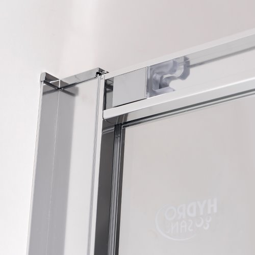 Chromowana prostokątna kabina prysznicowa Super Slim Nova 100x80 drzwi rozsuwane