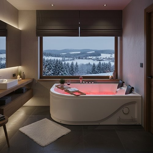 Wanna z hydromasażem podgrzewacz wody Carmen 631 L 180x120 cm