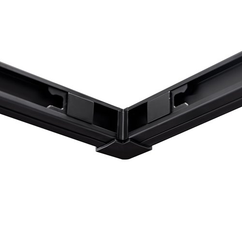 Czarna kabina prysznicowa kwadratowa Super Slim Nova 90x90 drzwi rozsuwane