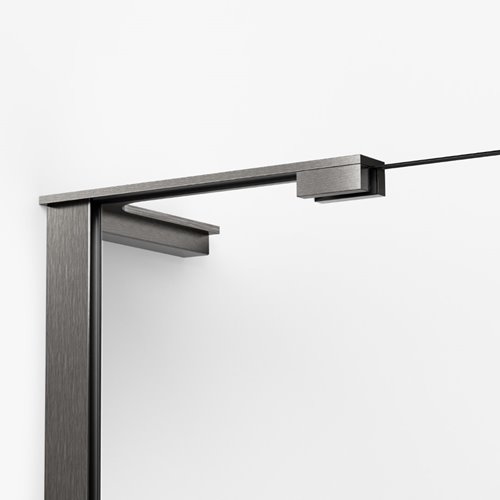 Parawan wannowy kolor stal szczotkowana prawy 100x150 P-0258-WL Nesta Gunmetal Brushed New Trendy