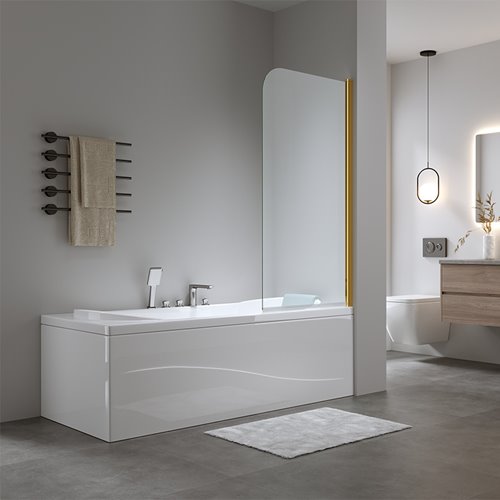 Parawan wannowy stały złoty 70x140 PR01