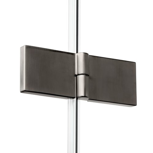 Parawan wannowy składany 120x140 cm prawy New Soleo P-0144 Gunmetal Brushed