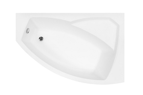 Czarno biała wanna narożna z obudową 130 cm Prawa Rima Besco