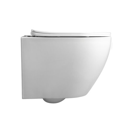 Zestaw podtynkowy stelaż GEBERIT DUOFIX + miska MIZU-WH-RIM-03 + przycisk DELTA 30 biały
