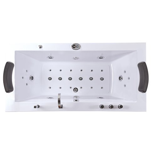 Wanna z hydromasażem prostokątna podgrzewacz wody Ramona 640 180x90