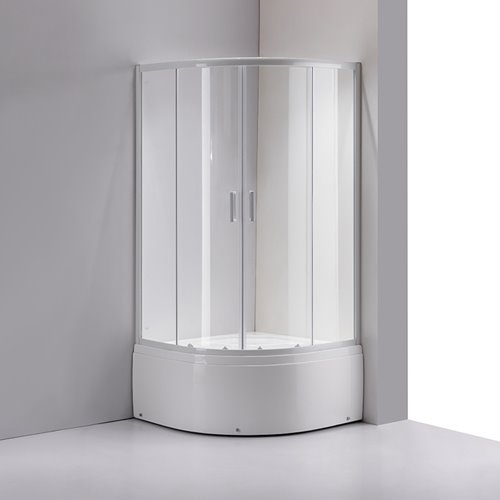 Kabina prysznicowa na głębokim brodziku biały profil 90x90 Maja Hydrosan