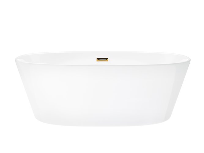 Wanna akrylowa, wolnostojąca Salina Corsan 160 cm korek klik-klak złoty