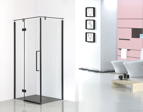 Czarna kabina prysznicowa prostokątna 80x120 cm BKP248T12/08KL Fresh Line Lewa