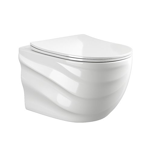 Zestaw podtynkowy stelaż GEBERIT DUOFIX + miska SKAL-WH-RIM-03 + przycisk DELTA 20 chrom