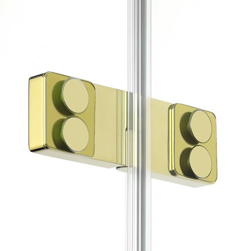 Złota przyścienna kabina prysznicowa prawa 90x90 EXK-4801 Eventa Gold Shine New Trendy