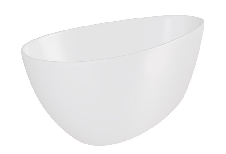 Matowa wanna wolnostojąca z konglomeratu + klik-klak chrom Goya Matt 142 cm Besco WMMB-140G