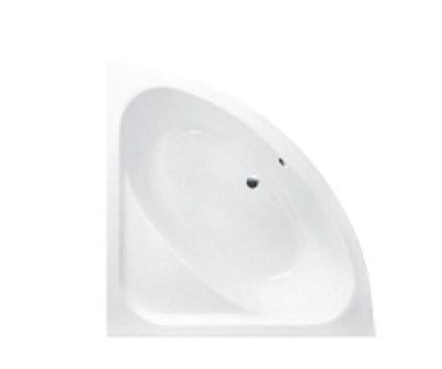 Czarno-biała wanna symetryczna narożna z obudową 148x148 cm Luksja Besco