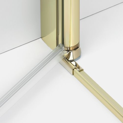 Złota kabina prysznicowa prostokątna 80x90 K-4369 New Soleo Light Gold New Trendy