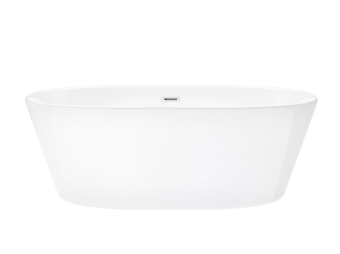 Wanna akrylowa, wolnostojąca Salina Corsan 160 cm korek klik-klak biały