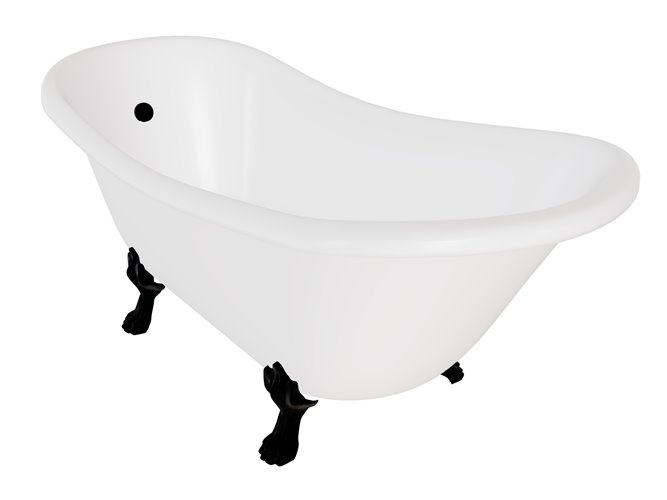 Wanna wolnostojąca 170 nogi czarne Otylia Besco WKO-170W+CZ