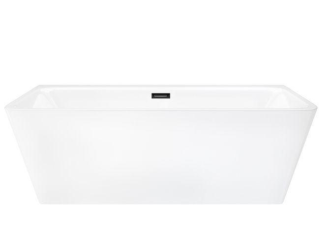 Wanna akrylowa, przyścienna wolnostojąca Iseo Corsan 160 cm korek klik-klak grafit