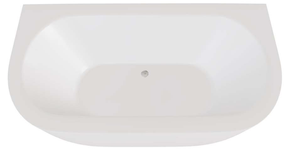 Wanna wolnostojąca przyścienna + klik-klak chrom Volya Besco 160 cm WKV-160-WS