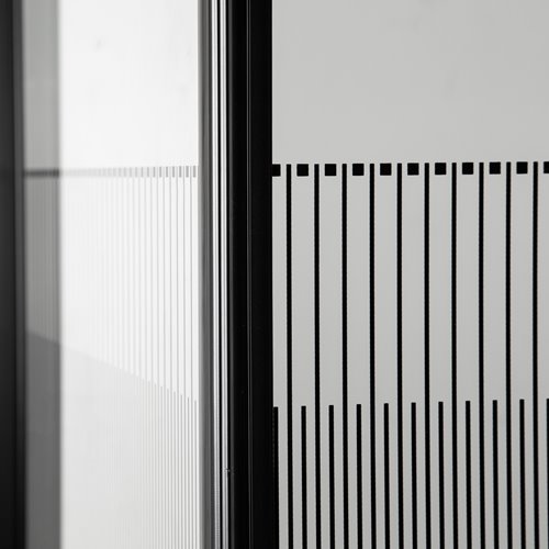 Czarna kwadratowa kabina prysznicowa z brodzikiem szkło z dekorem 90x90 Xenia SQ Kerra