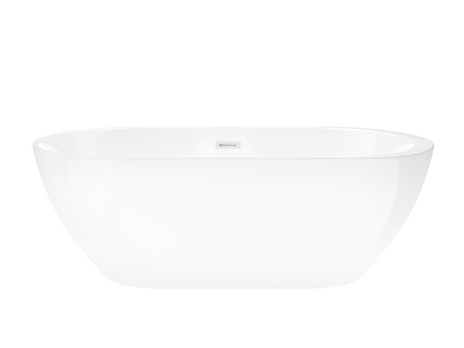 Wanna akrylowa, wolnostojąca Reno Corsan 160 cm korek klik-klak biały