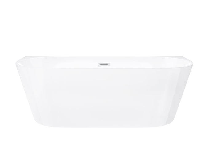 Wanna akrylowa, przyścienna wolnostojąca Mono Corsan 160 cm korek klik-klak biały