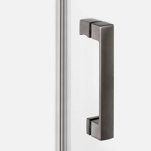 Kabina prysznicowa uchylna prawa kolor stal szczotkowana 80x100 cm K-4729 New Trendy Nesta Gunmetal Brushed