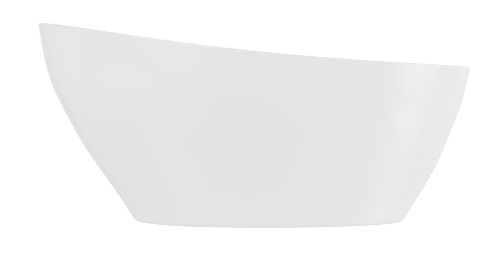 Matowa wanna wolnostojąca + klik-klak chrom Keya Matt Besco 165x70 cm WMMB-165K