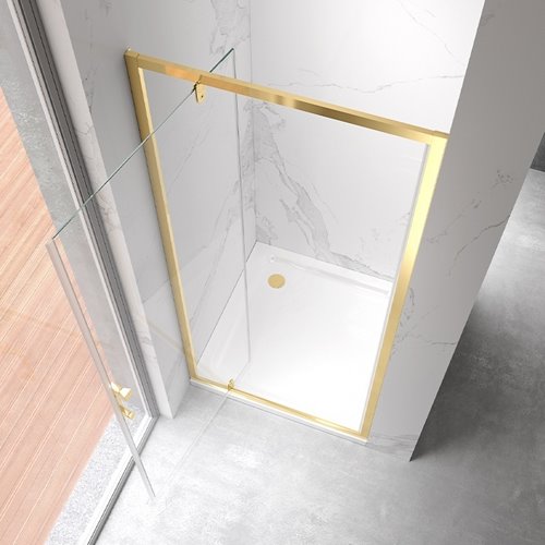 Drzwi do wnęki 70 cm złote uchylne