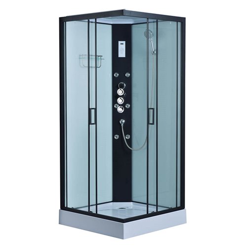 Kabina prysznicowa kwadratowa zabudowana jasny środek 90x90