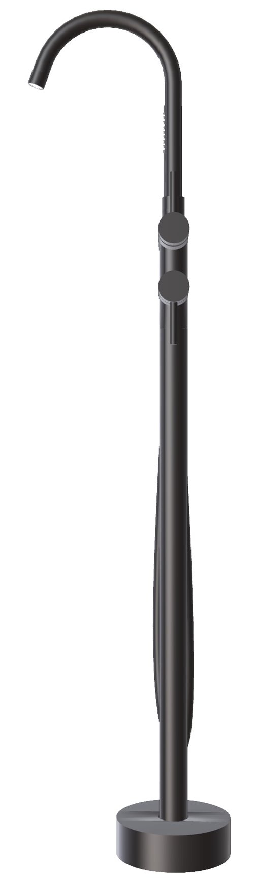 Bateria wannowa wolnostojąca czarna Illusion II Besco BW-III-CZ