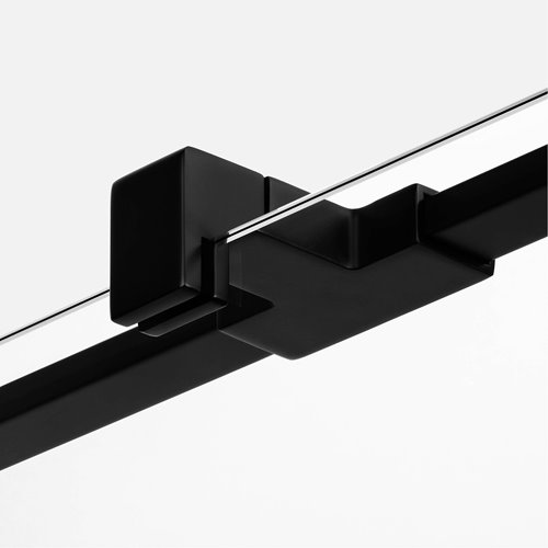 Czarna kabina prysznicowa przyścienna 80x80 prawa EXK-5000 Reflexa Black New Trendy