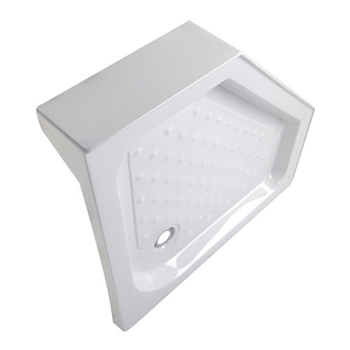 Biały brodzik prysznicowy pięciokątny 90x90 SXL07B wysokość 15 cm