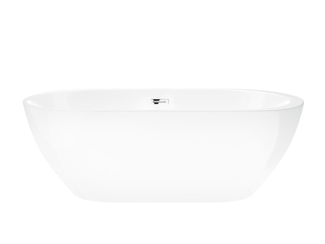 Wanna akrylowa, wolnostojąca Reno Corsan 160 cm korek klik-klak chrom