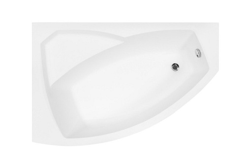 Czarno biała wanna narożna z obudową 130 cm Lewa Rima Besco