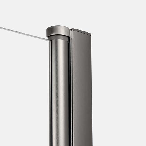 Stalowa szczotkowana ścianka prysznicowa 120 cm + element ruchomy 34 cm K-2279 New Soleo Gunmetal Brushed New Trendy