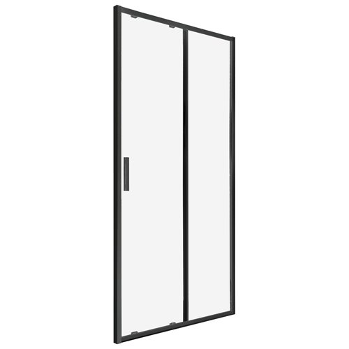 Czarne drzwi prysznicowe rozsuwane 110 cm Solid DS Kerra