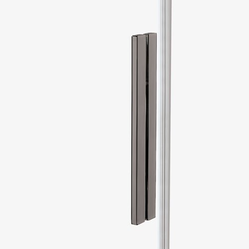 Stal szczotkowana parawan wannowy rozsuwany 90 cm Smart Gunmetal Brushed New Trendy EXK-7958