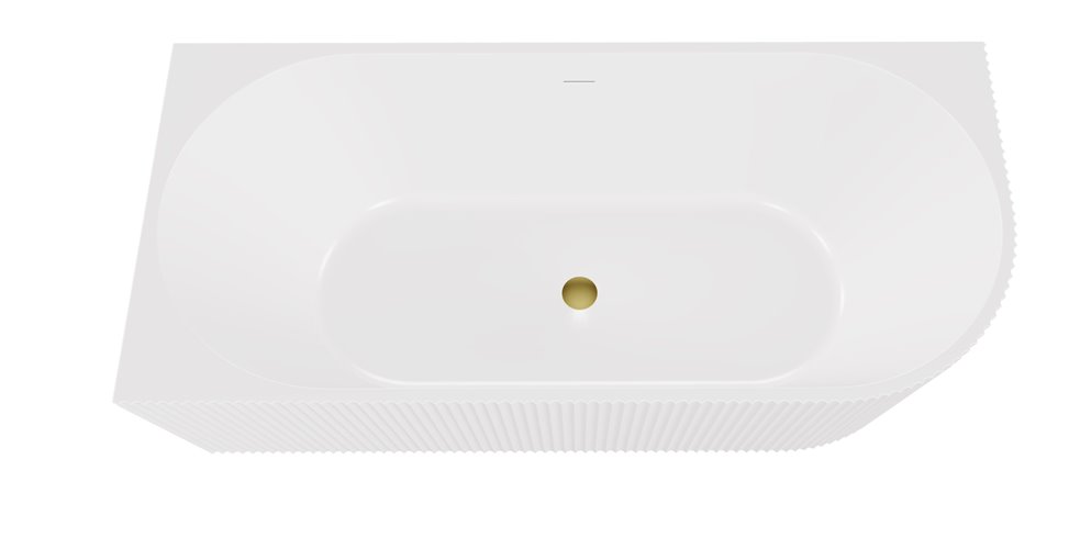 Denaya Besco biała wanna wolnostojąca 170 cm lewa syfon złoty WAS-170-DLG