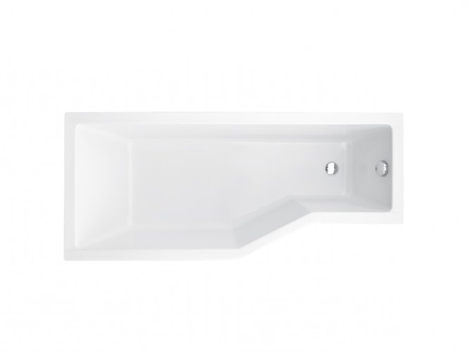 Czarno-biała wanna prostokątna z obudową Integra 150 Lewa Besco